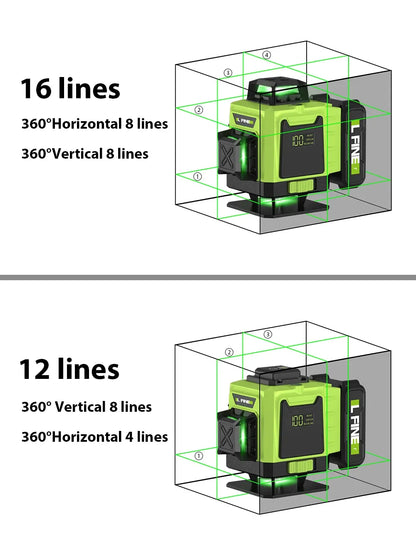 Livello Laser Professionale 16 Linee 360° Autolivellante