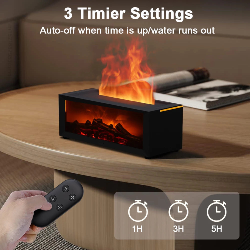 Diffusore Aroma con Fiamma Effetto Realistico! 🌟 Controllo Remoto, Luci LED e Umidificatore - Crea la Tua Atmosfera Magica! 💫