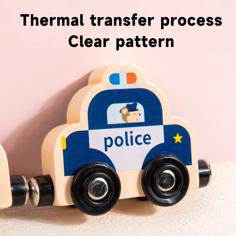 🚂 Treno Magnetico in Legno Montessori - Giocattolo Educativo