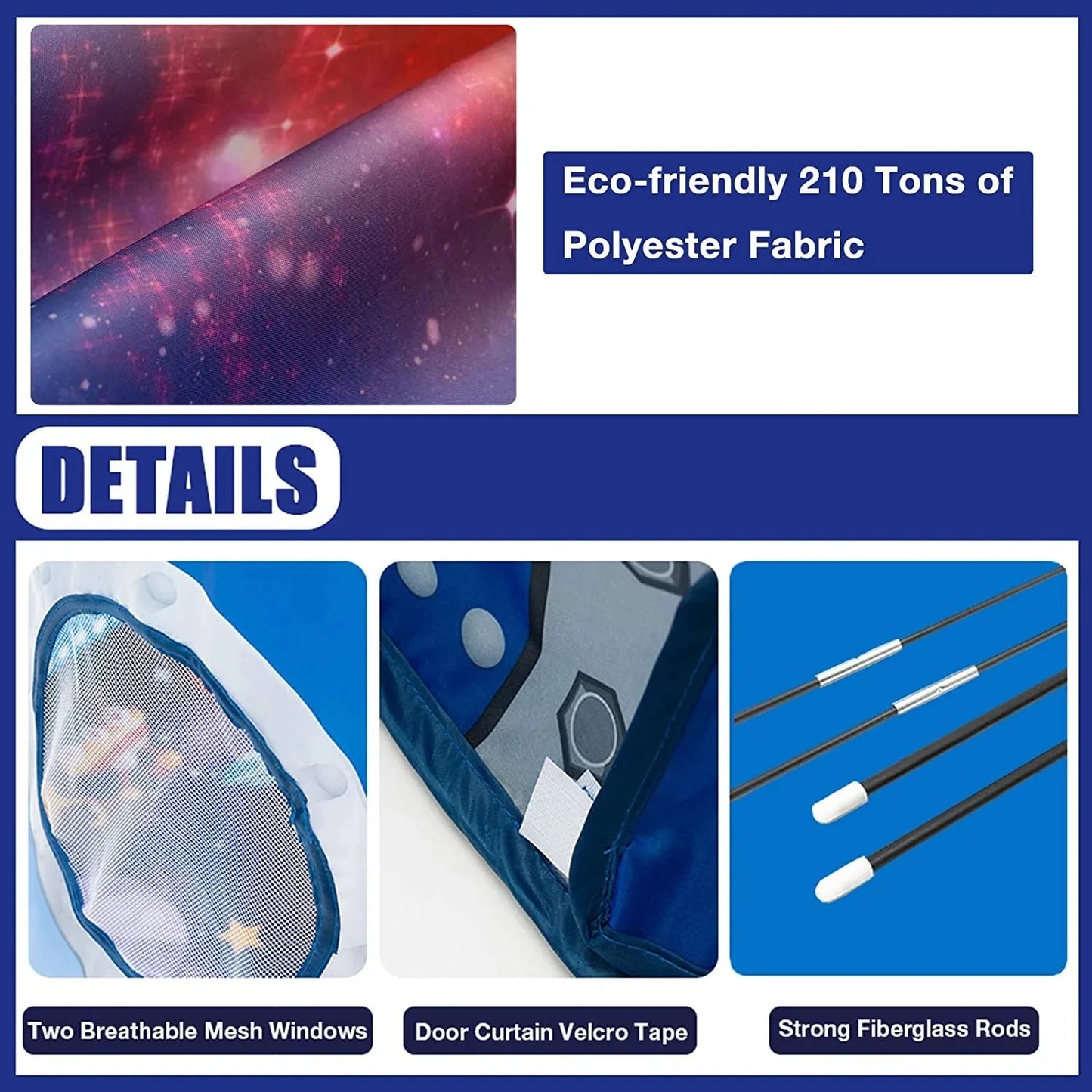 Astronave Tenda Gioco Bambini, Navicella Spaziale Pieghevole, Regalo