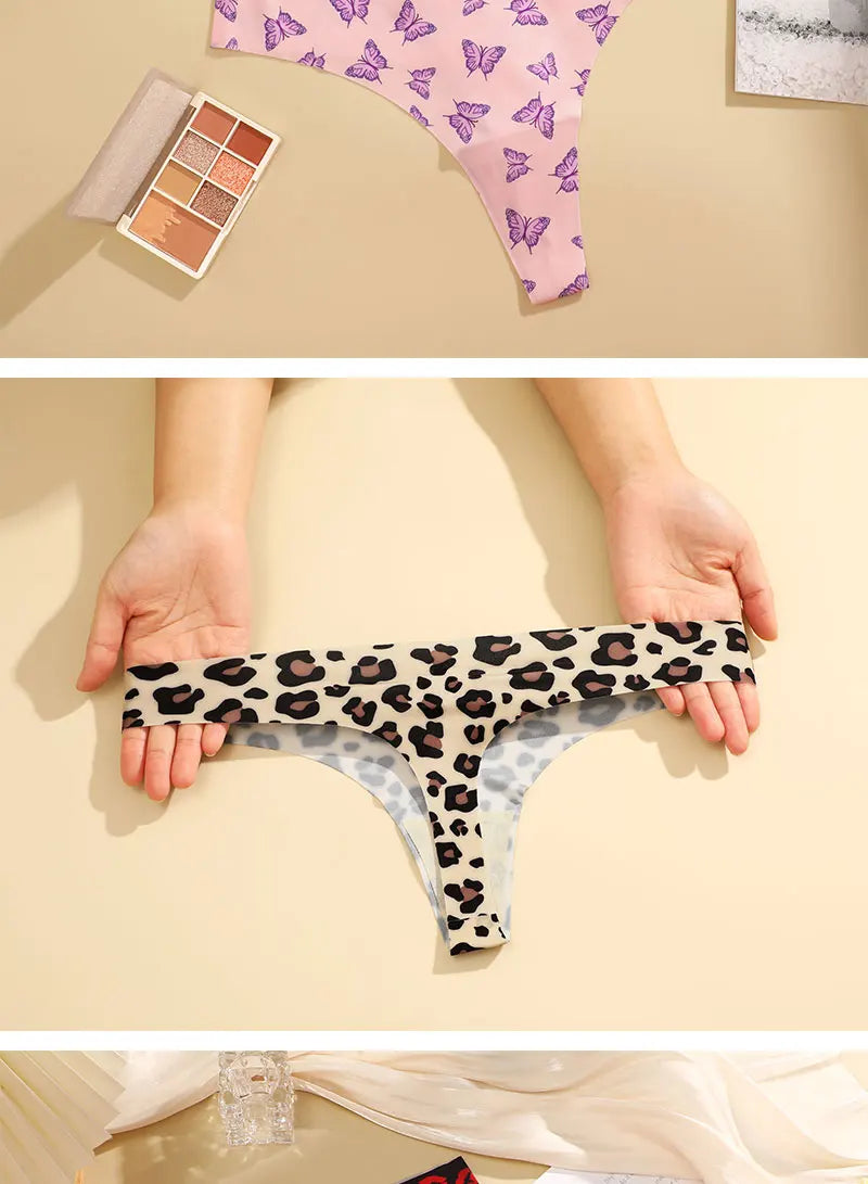 3 Mutandine Sexy Donna - Perizoma T-Back Vita Bassa - Intimo Colorato Senza Cuciture