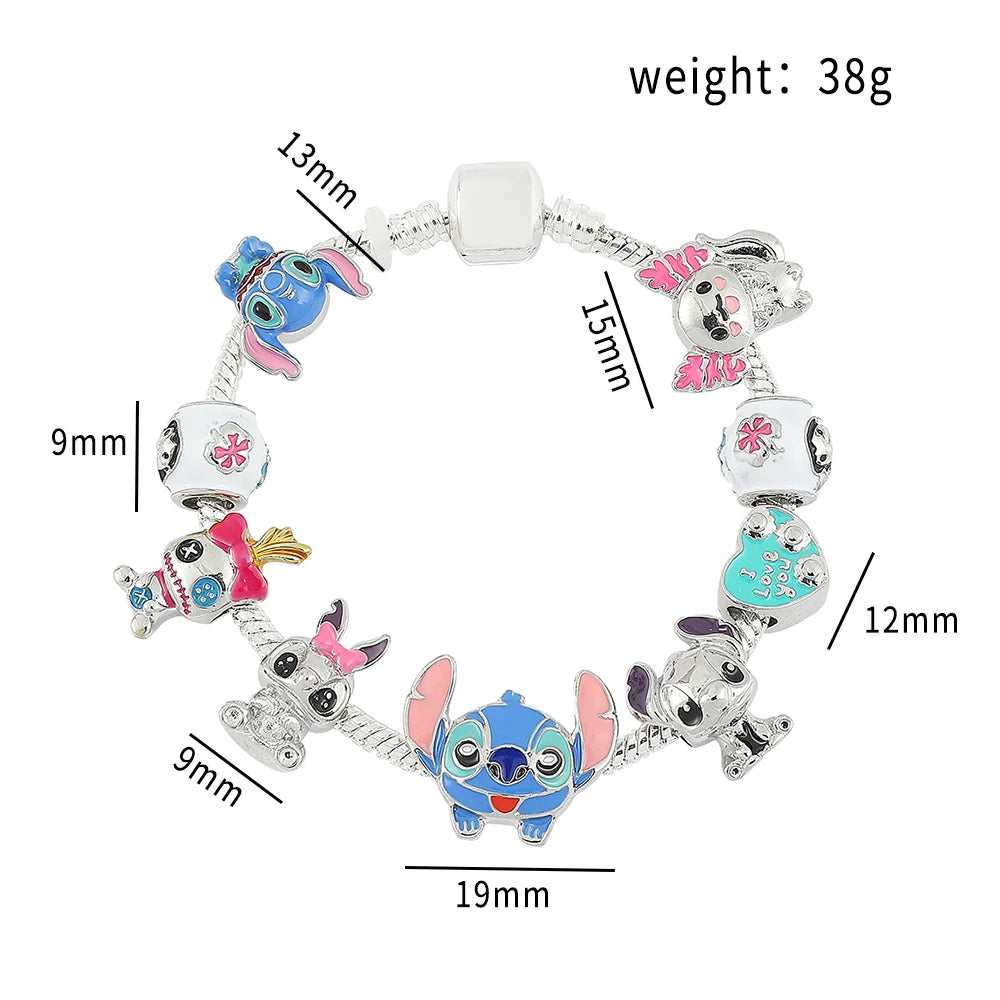 ✨ Bracciale Lilo & Stitch - Charm in Metallo, Perle Colorate, Regalo Magico per Donne e Bambine!
Ispirato al cartoon hawaiano, perfetto per appassionate e collezioniste