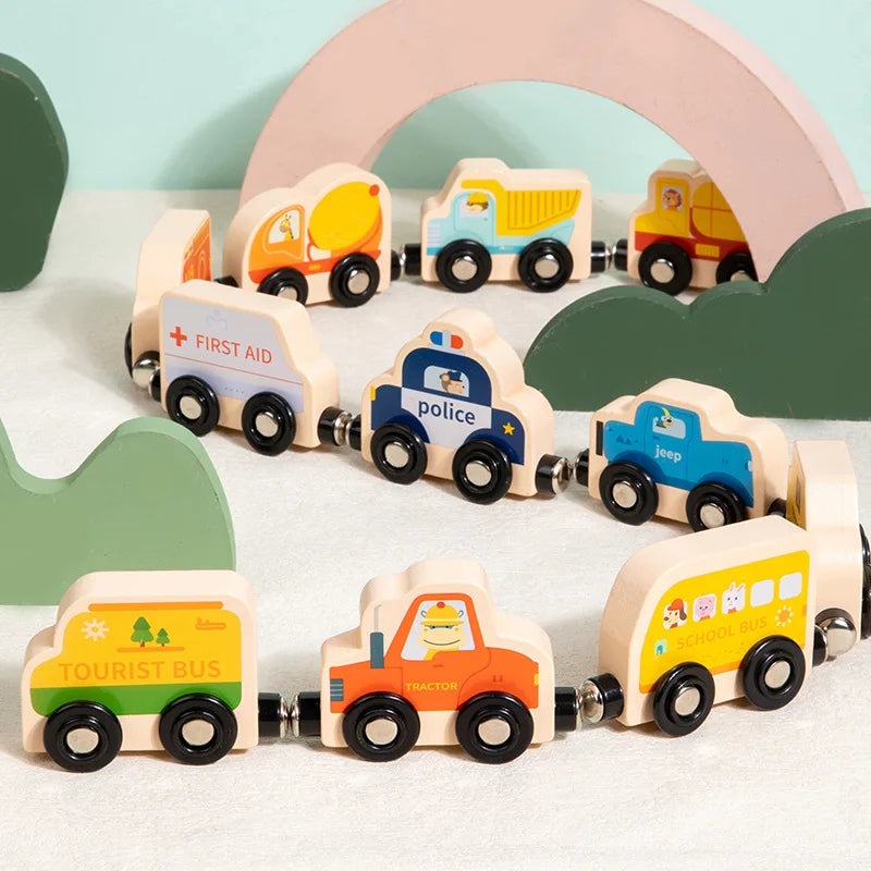 🚂 Treno Magnetico in Legno Montessori - Giocattolo Educativo