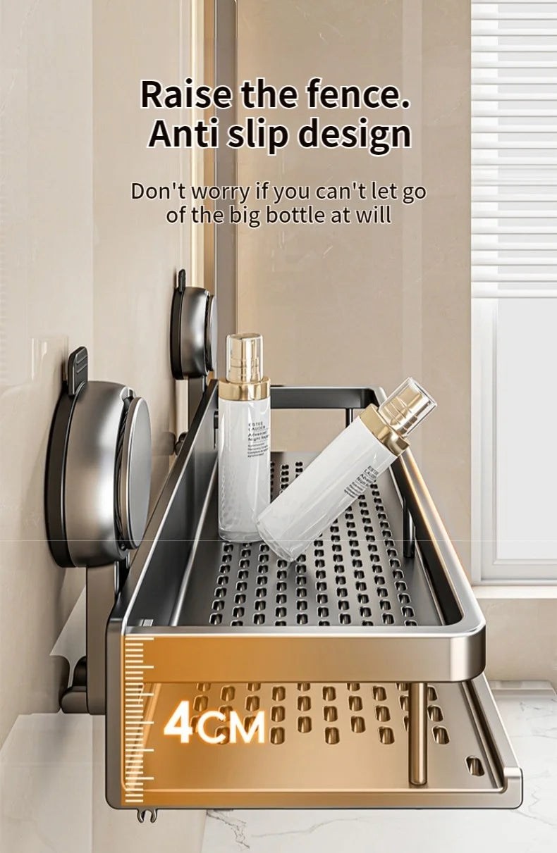 Portaoggetti da Parete Senza Trapano – 5 Secondi e il Tuo Bagno è in Ordine