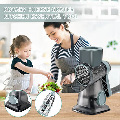 Grattugia Manuale 3 in 1 per Verdure, Formaggio e Frutta Secca