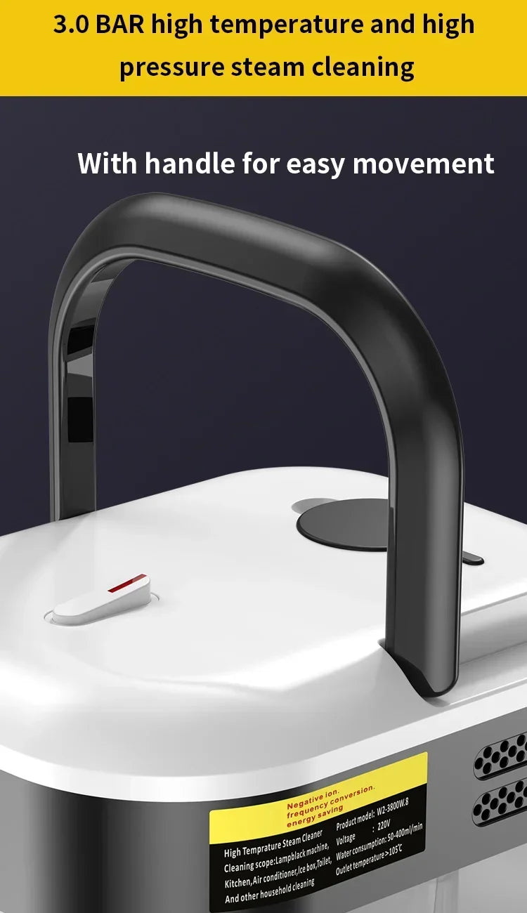 Pulitore a Vapore Portatile Sterilizza Auto, Divani Cucina Condizionamento 105°C