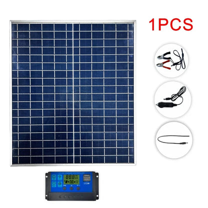 Pannello Solare 500W/1000W 12V - IP65 Impermeabile con Controller 100A e USB