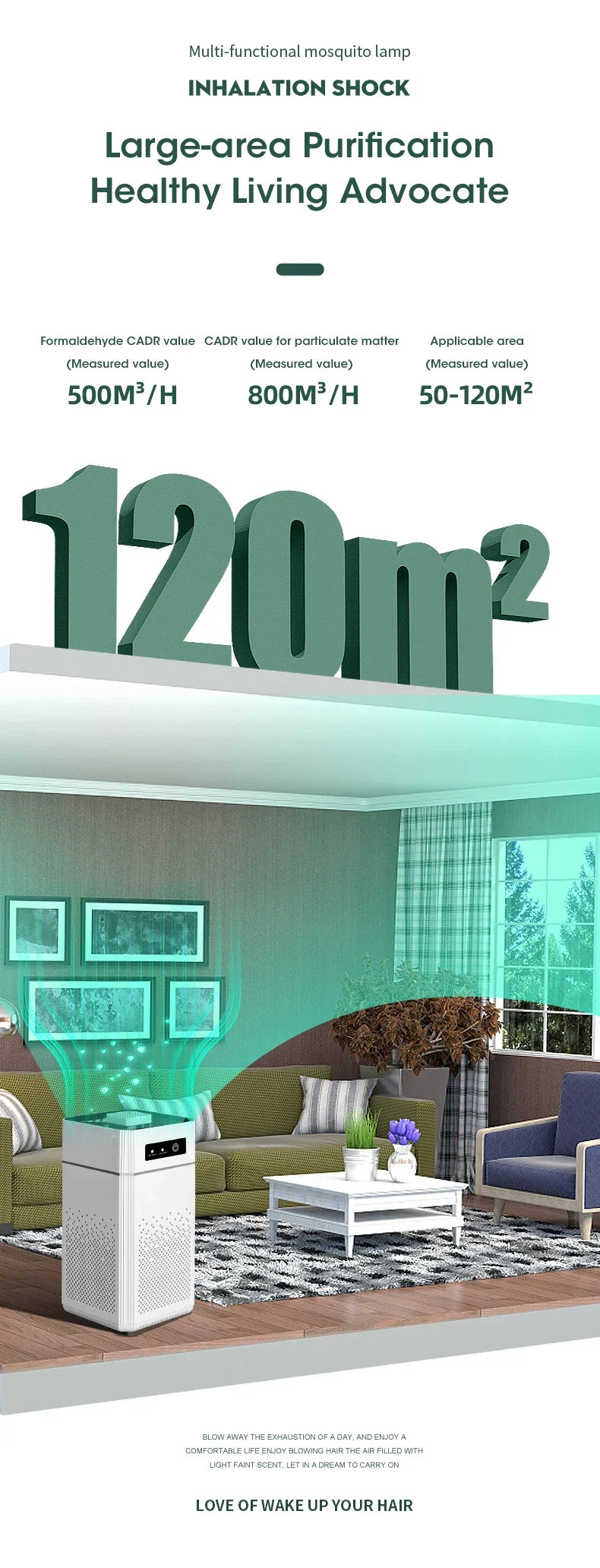 Purificatore d'Aria 3-in-1 – Filtro HEPA + Ionizzatore + Elimina Odori Forti