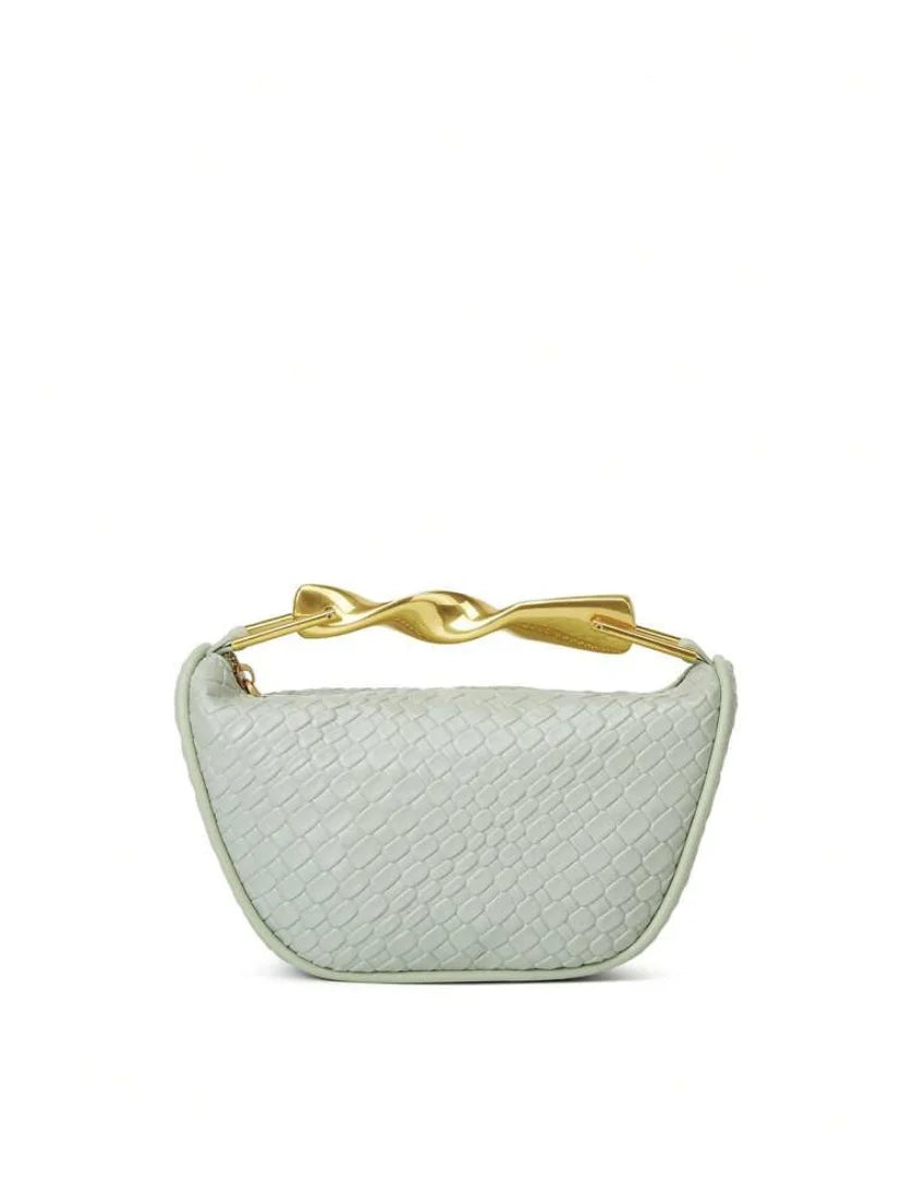 Borsa a secchiello in paglia da donna mezza luna