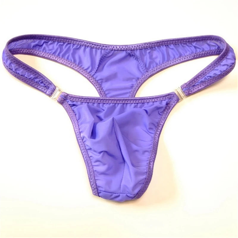 INTIMO UOMO SEXY TRASLUCIDO – Perizoma Bikini con Bottoni Gay/Tanga/T-Back