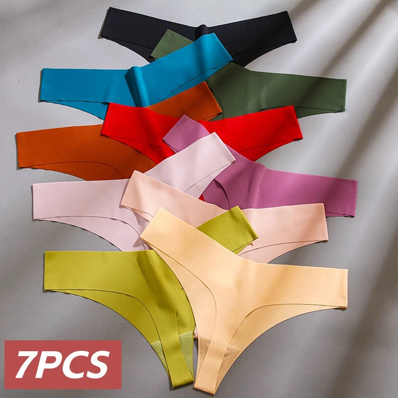 7 Lingerie Sexy Senza Cuciture - Perizoma/Tanga Seta Donna - Elegante & Comodo