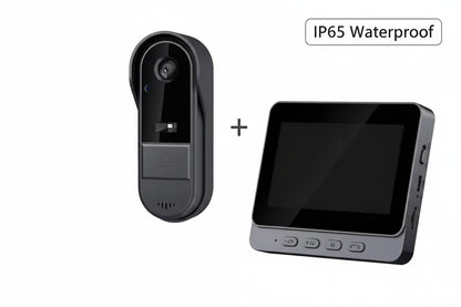 Video Citofono Wireless con Campanello | Schermo IPS 4.3", Visione Notturna IR, Impermeabile | Campanello Visivo per Casa, Ufficio, Appartamento