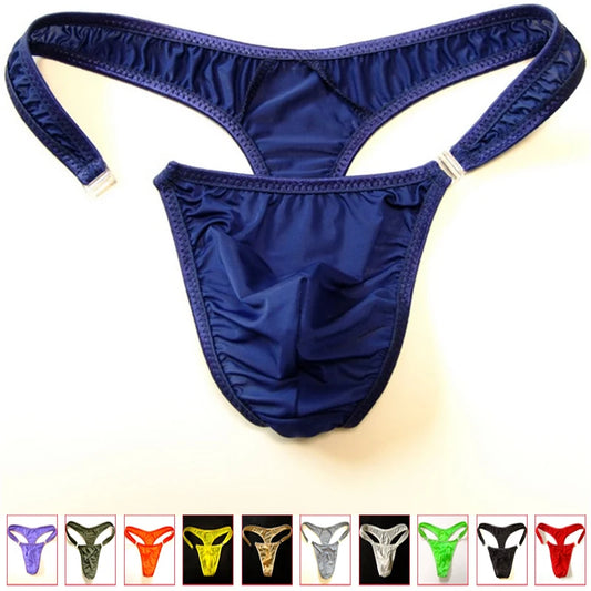 INTIMO UOMO SEXY TRASLUCIDO – Perizoma Bikini con Bottoni Gay/Tanga/T-Back
