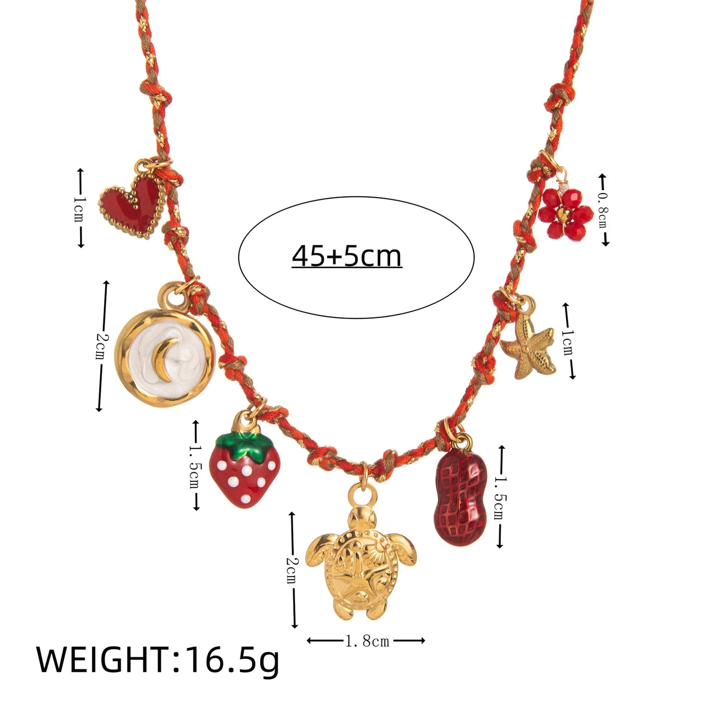 Collana Multicolor Donna Vari Ciondoli
