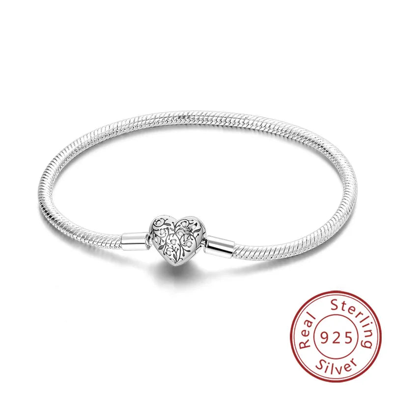 Bracciale in Argento 925 - Cuori con Zirconi, Regalo Perfetto per Donne, Gioiello Elegante e Personale