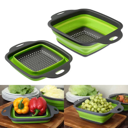 2 Colini Pieghevoli in Silicone - Scolapiatti & Frutta - Cucina Pratica