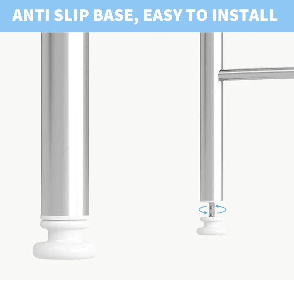 Scaffale per Lavatrice Senza Fori - Organizer Multilivello Impermeabile per Bagno