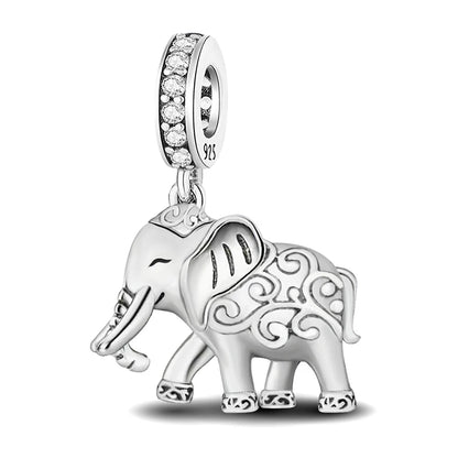 Perline Braccialetto 925 Argento Sterling | Charm Cane, Farfalla, Polpo | Gioielli Fai Da Te