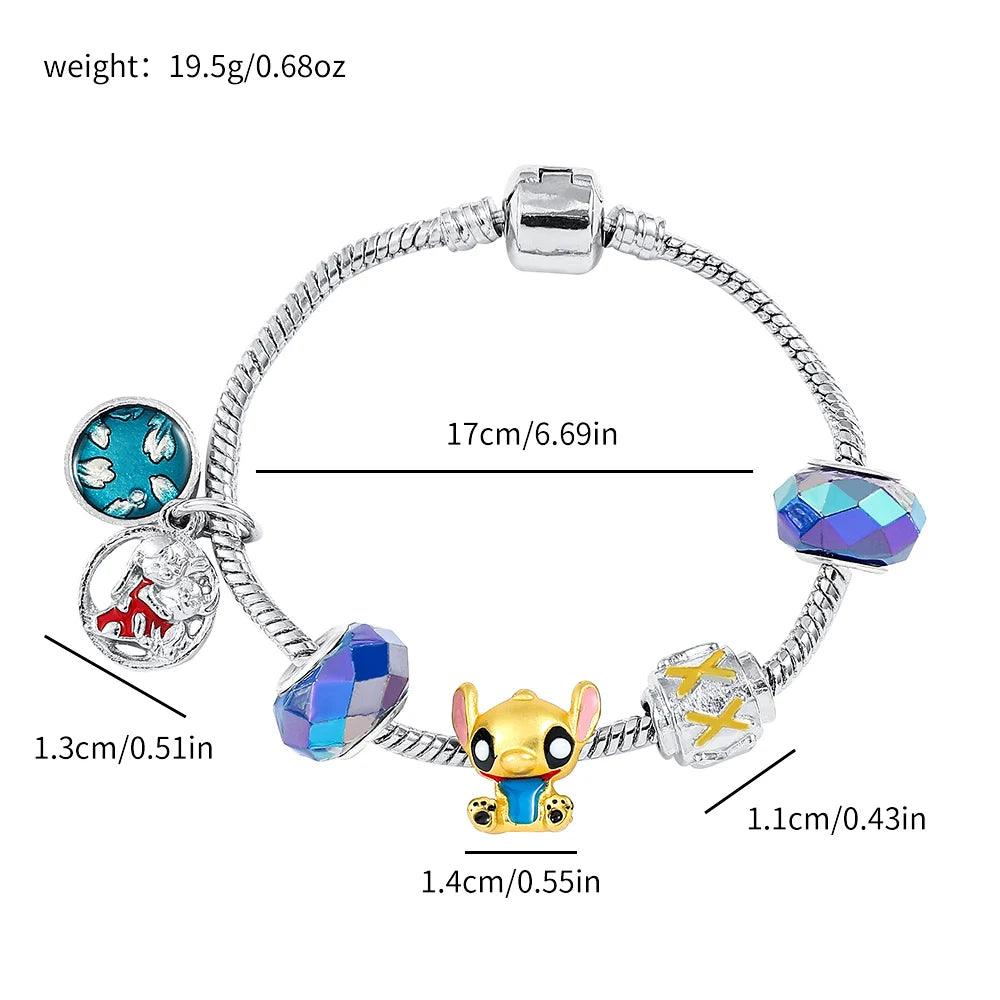 ✨ Bracciale Lilo & Stitch - Charm in Metallo, Perle Colorate, Regalo Magico per Donne e Bambine!
Ispirato al cartoon hawaiano, perfetto per appassionate e collezioniste