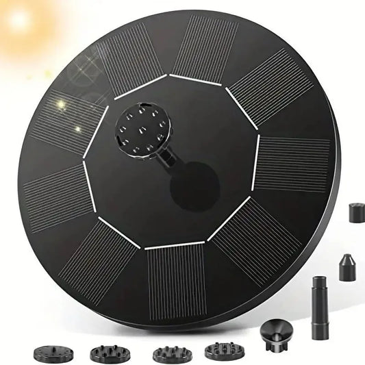 Pompa Solare Galleggiante per Fontana 13/16/18 cm, a Pannello Solare Piscina, Stagno, Giardino