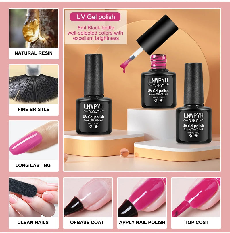 💅 Kit Unghie Gel Professionale con Lampada UV 36W - Fresa Elettrica + Smalti Base/Top Coat