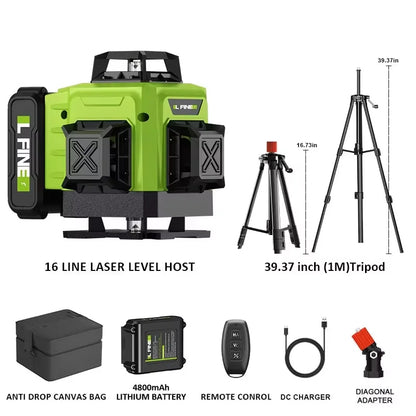 Livello Laser Professionale 16 Linee 360° Autolivellante