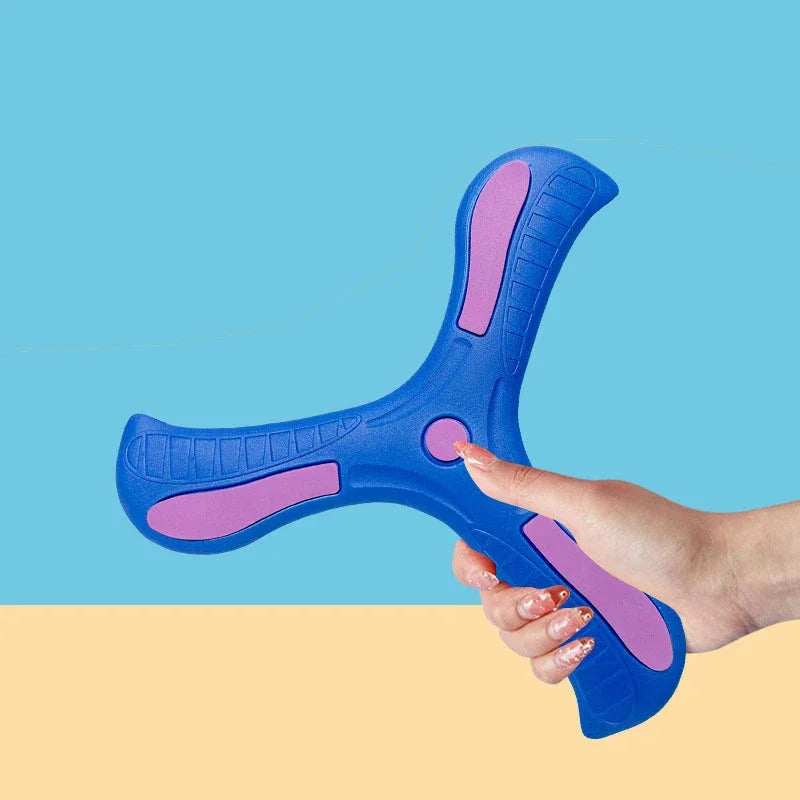 Boomerang Morbido per Bambini - Giocattolo Interattivo 3 Lame, Sicuro per Esterni, Educativo e Anti-Stress - Regalo per Tutte le Età