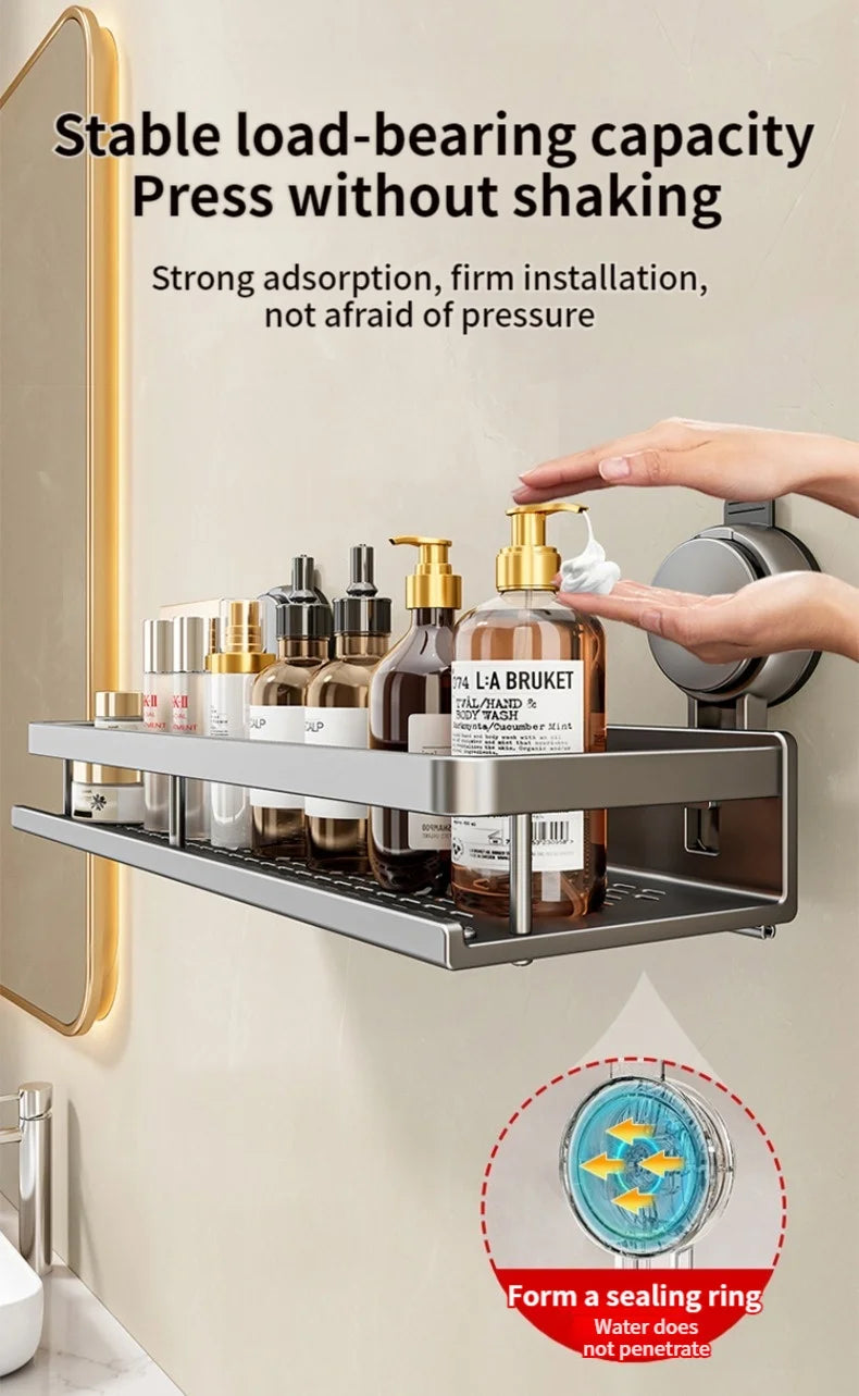 Portaoggetti da Parete Senza Trapano – 5 Secondi e il Tuo Bagno è in Ordine