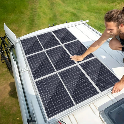 Pannello Solare 60W 12V Portatile USB Policristallino Campeggio Casa