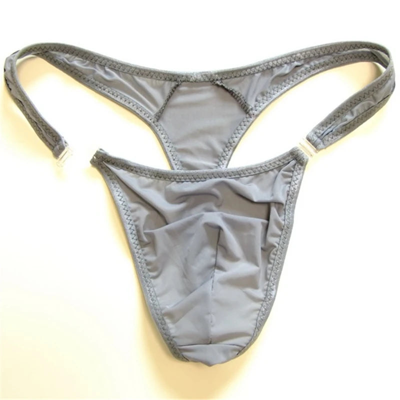 INTIMO UOMO SEXY TRASLUCIDO – Perizoma Bikini con Bottoni Gay/Tanga/T-Back