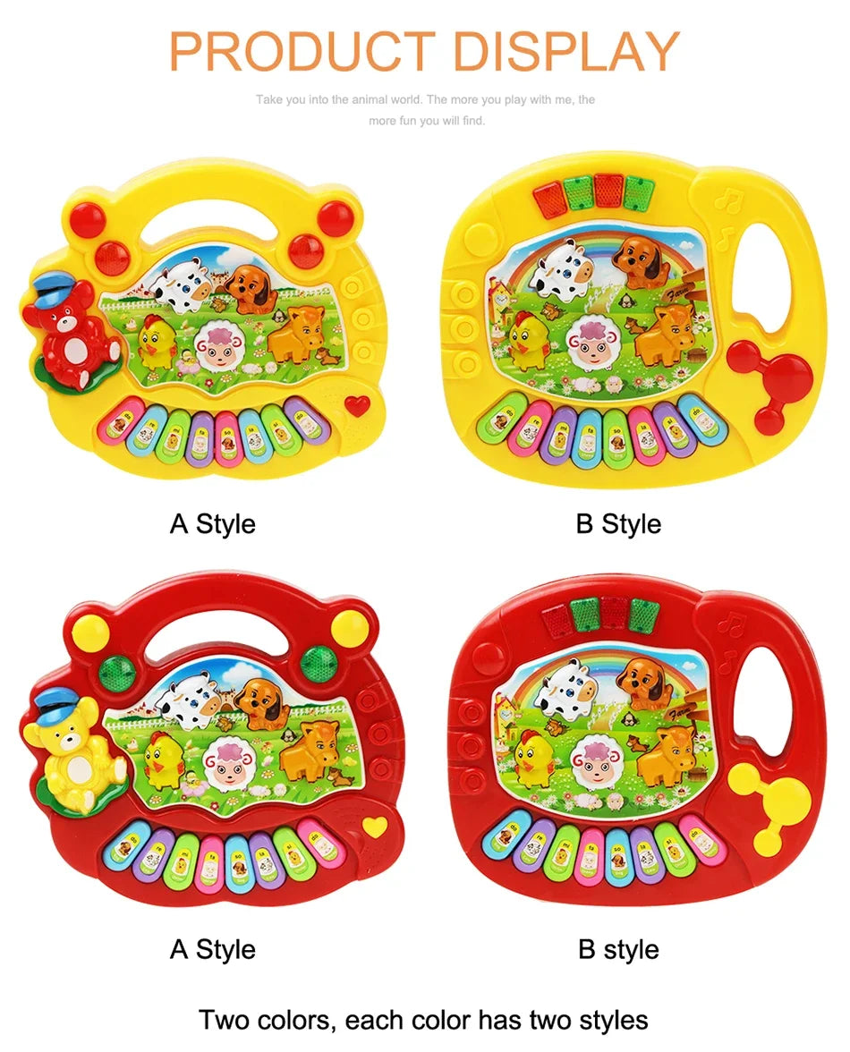 Pianoforte Bambini con Suoni Animali+ Luci - Giocattolo Musicale Educativo Regalo