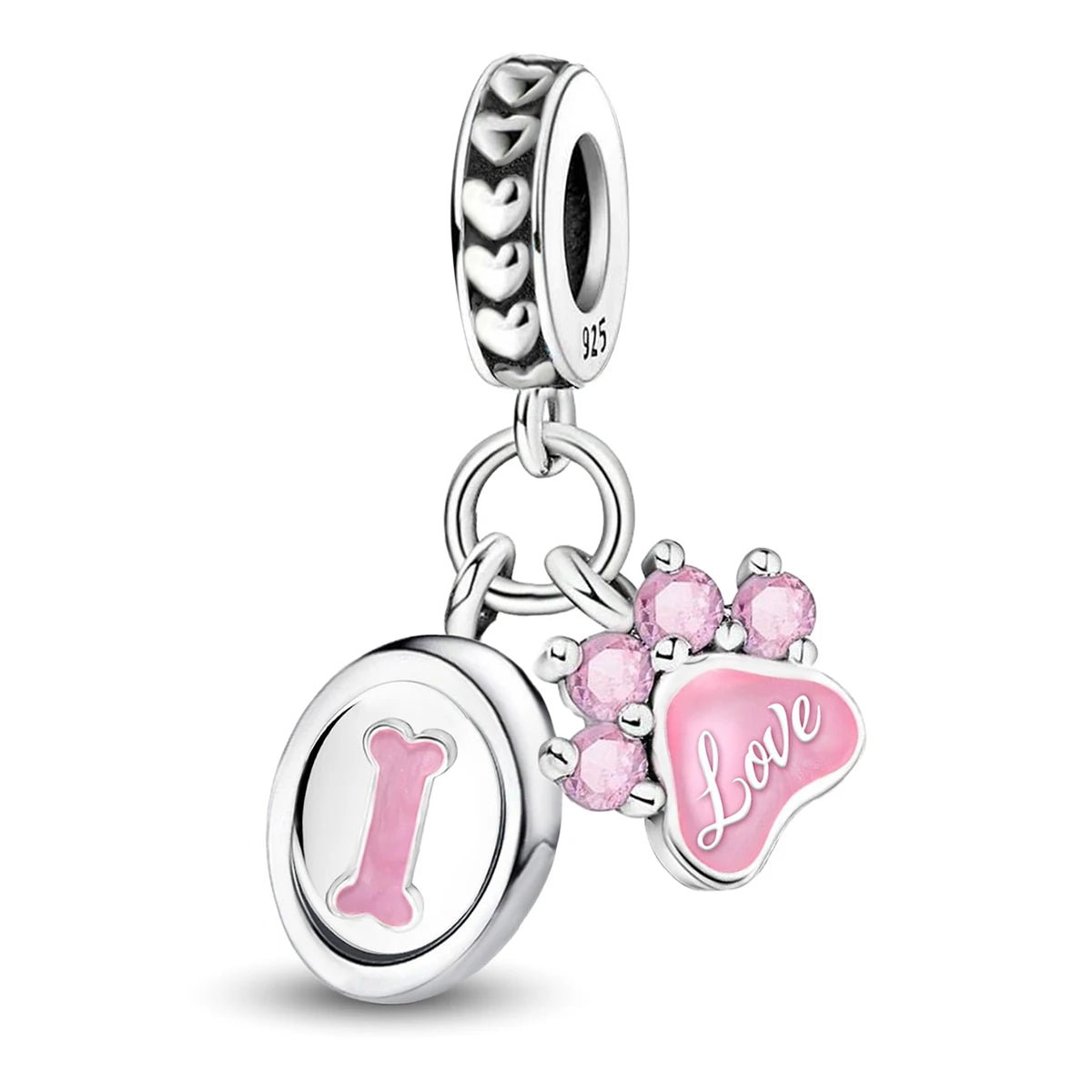 Perline Braccialetto 925 Argento Sterling | Charm Cane, Farfalla, Polpo | Gioielli Fai Da Te
