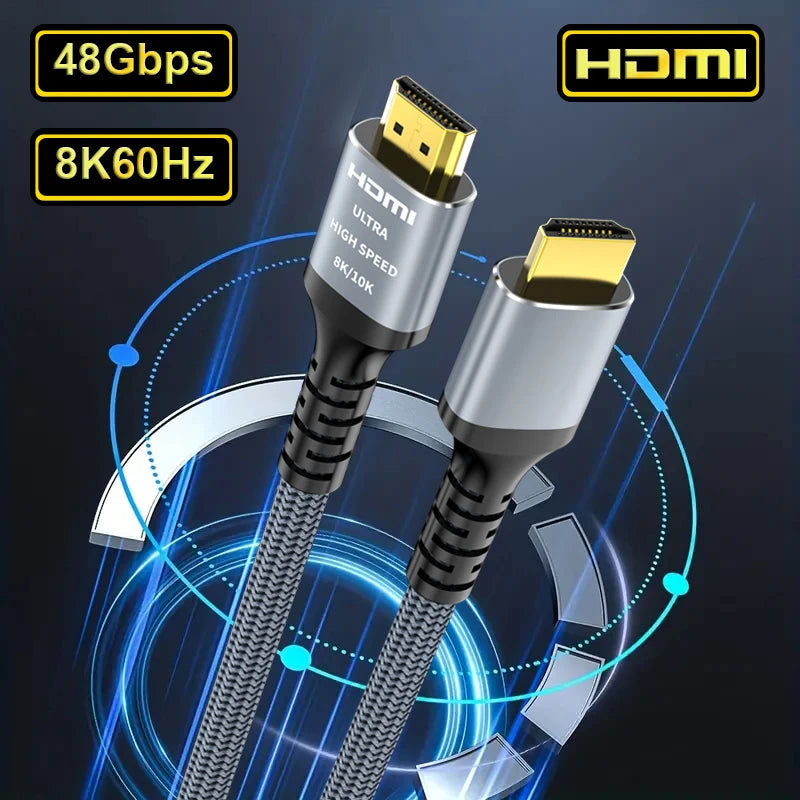 Cavo HDMI 2.1 8K 48Gbps - 4K120Hz, eARC, HDR10 per PS5/Roku/TV