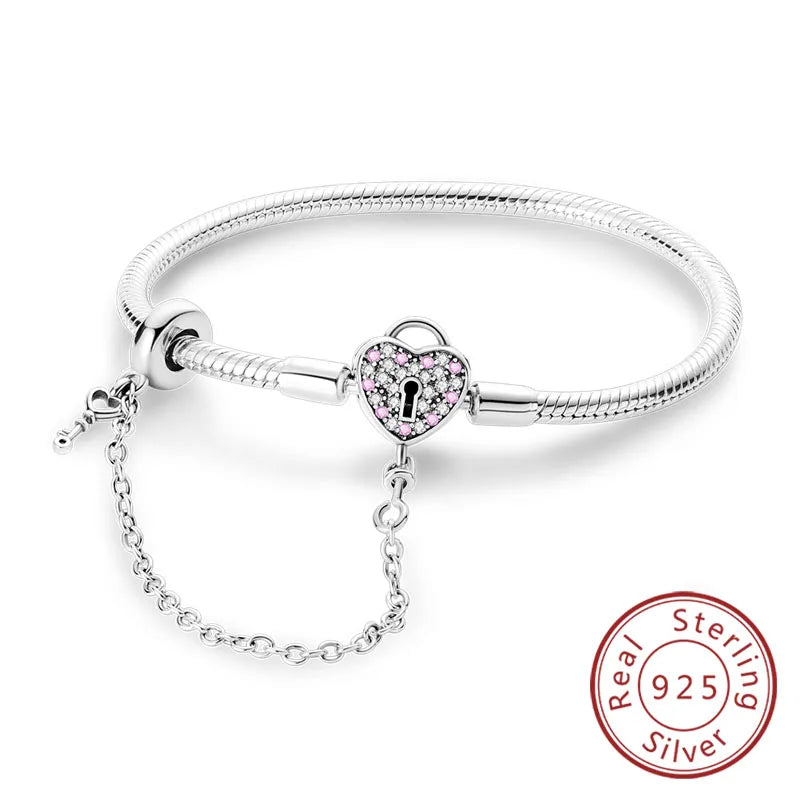 Bracciale in Argento 925 - Cuori con Zirconi, Regalo Perfetto per Donne, Gioiello Elegante e Personale