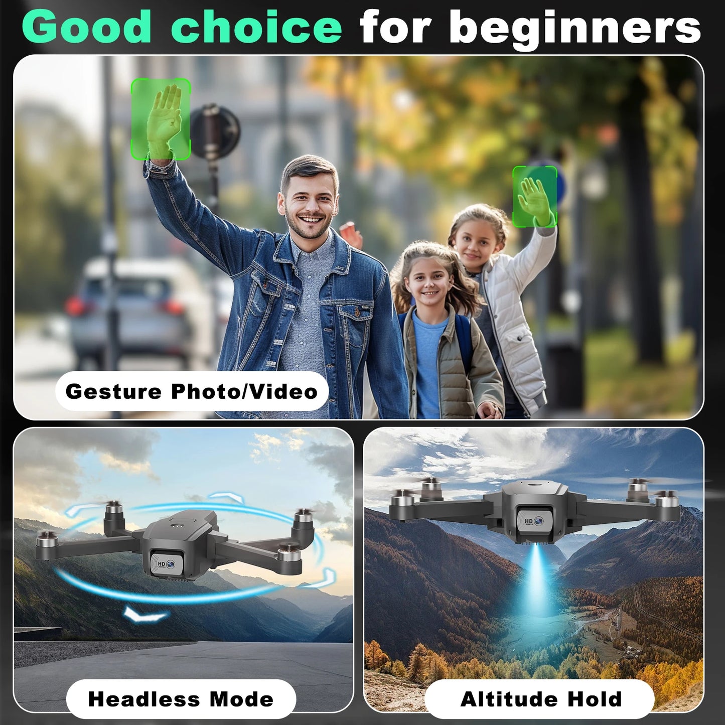 Drone IDEA16 4K PRO 🚀 | Doppia Camera, 2 Batterie, 5G WiFi | Volo Perfetto