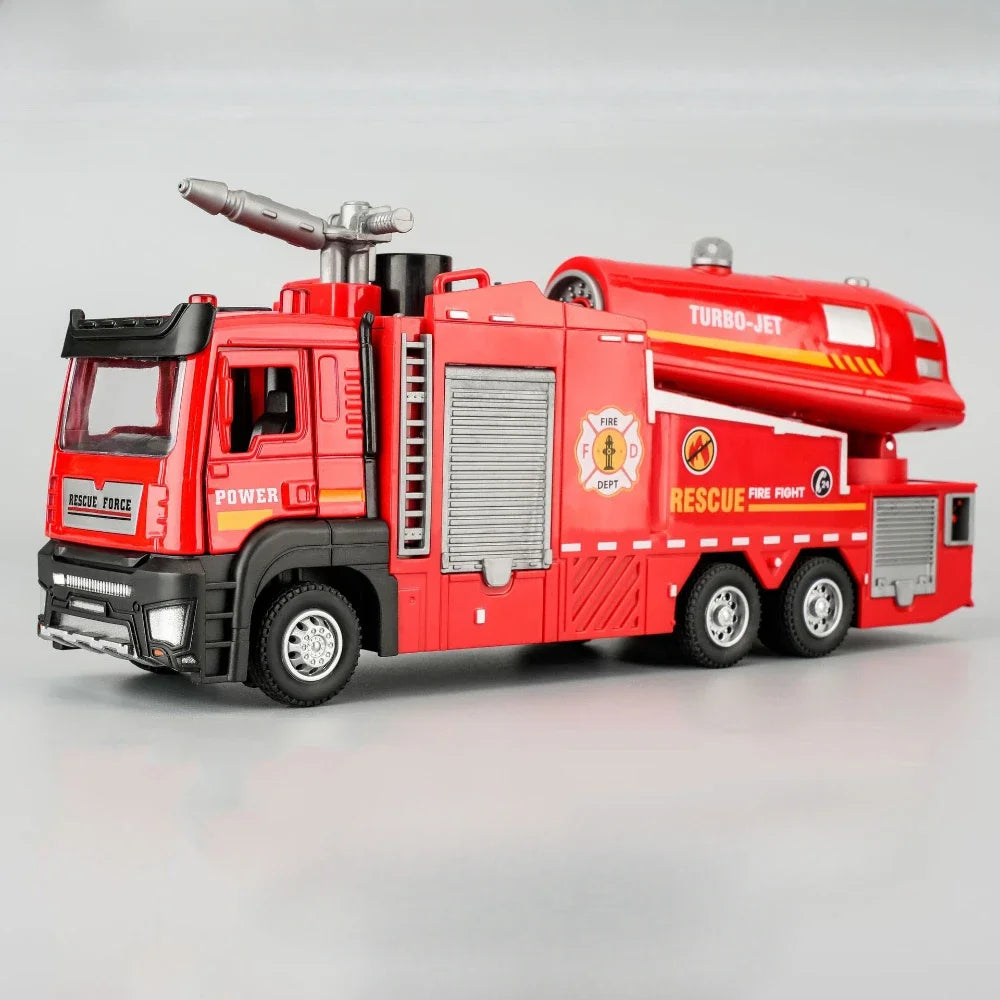 🚒 Camion dei Pompieri Giocattolo 1:32 con Luci, Suoni e Acqua Reale - Regalo Perfetto per Piccoli Eroi!