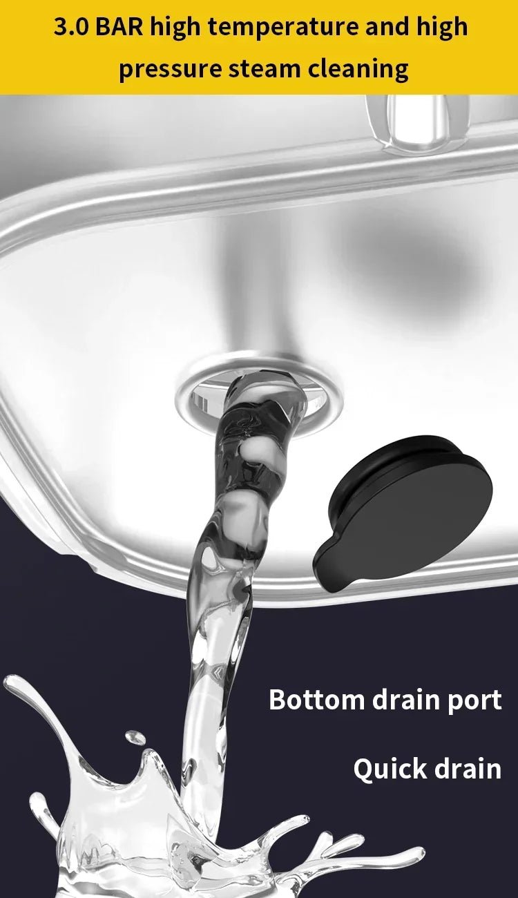 Pulitore a Vapore Portatile Sterilizza Auto, Divani Cucina Condizionamento 105°C