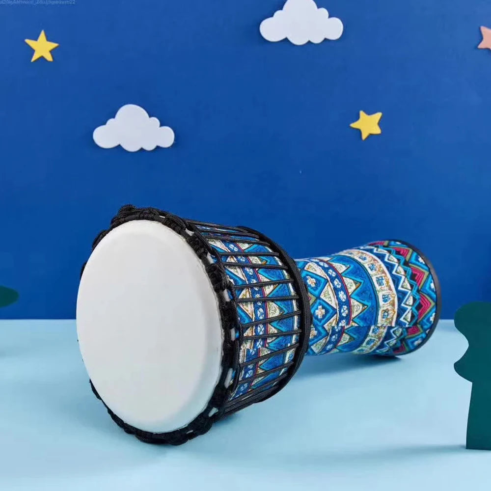 Djembe Africano 8'' Portatile - Tamburo a Mano con Motivi Colorati 🎵