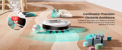 Robot Aspirapolvere 6000Pa con Mop, App e 210 Min di Autonomia