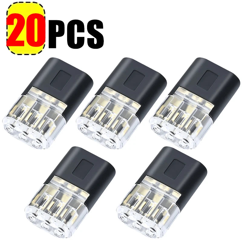 Connettori Rapidi LED D3 | Senza Saldatura e Spelatura | a 3 Fili Ingresso/Uscita | per Collegamenti Elettrici Veloce