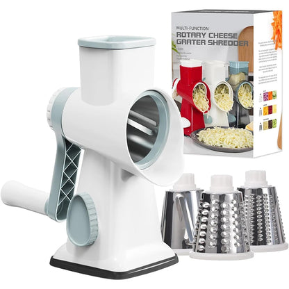 Grattugia Manuale 3 in 1 per Verdure, Formaggio e Frutta Secca