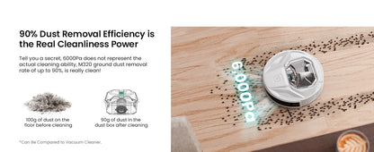 Robot Aspirapolvere 6000Pa con Mop, App e 210 Min di Autonomia
