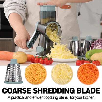 Grattugia Manuale 3 in 1 per Verdure, Formaggio e Frutta Secca