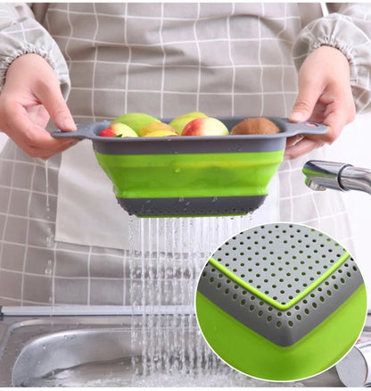 2 Colini Pieghevoli in Silicone - Scolapiatti & Frutta - Cucina Pratica