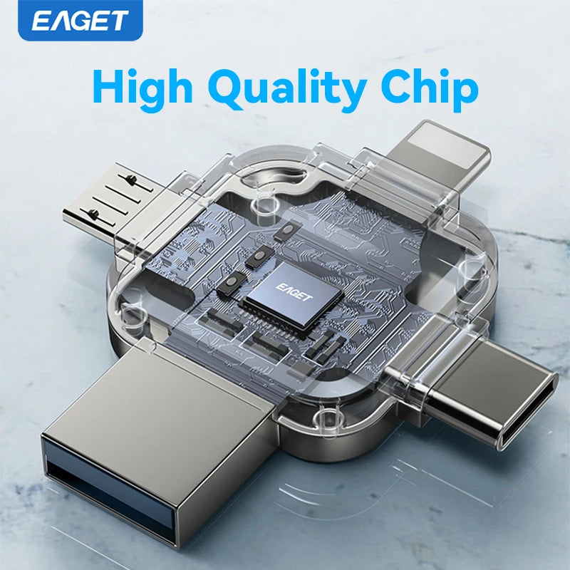 📲 Eaget PenDrive 4-in-1 USB 3.0 - Per iPhone, Android, PC, Type-C, Lightning!
Trasferisci file in un click tra tutti i dispositivi! Velocità USB 3.0 e design compatto. 🚀