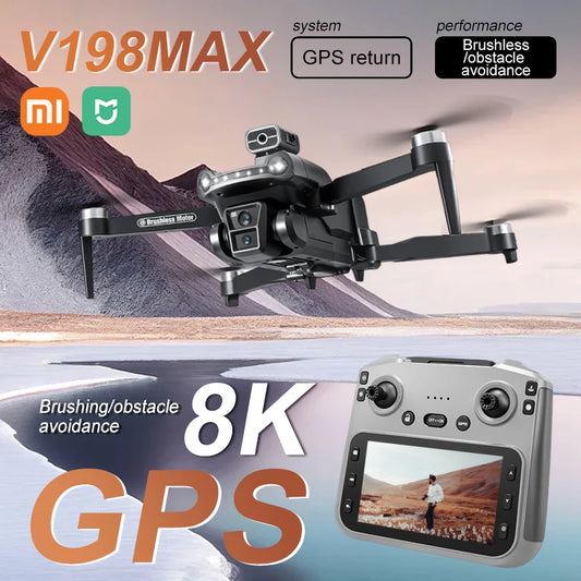 Norma Mijia V198MAX Drone 8K Professionale FPV Brushless Laser Evitamento Ostacoli Antenna Ottica Pieghevole Quadcopter Mini 4K Dron