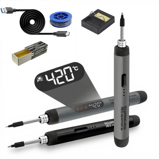 Saldatore USB Portatile Digitale | Display LED | Mini Stazione Saldo Ricaricabile per DIY