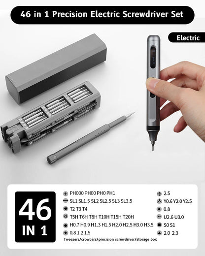 Set di cacciaviti di precisione 8 32 43 46 in 1 Torx Hex Phillips Punta per cacciavite magnetico Orologio per telefono Laptop Mini set di strumenti di riparazione