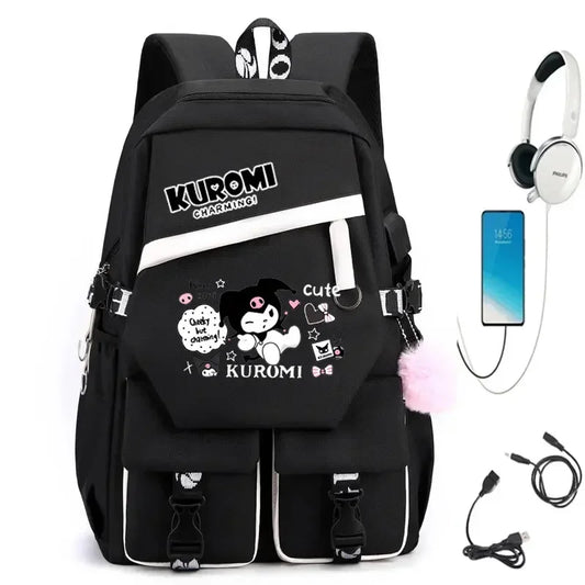 🎀 Zaino Kuromi & My Melody Scuola Portapranzo Astuccio