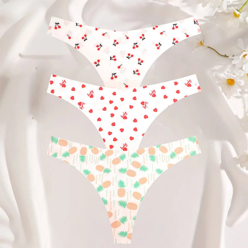 3 Mutandine Sexy Donna - Perizoma T-Back Vita Bassa - Intimo Colorato Senza Cuciture